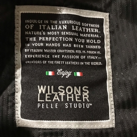 Wilson’s Black Pelle Studio Italian Leather Jacket - Picture 7 of 8